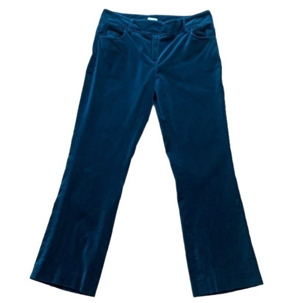 Cache Velvet Teal Bootcut Velour Pants Sz 4